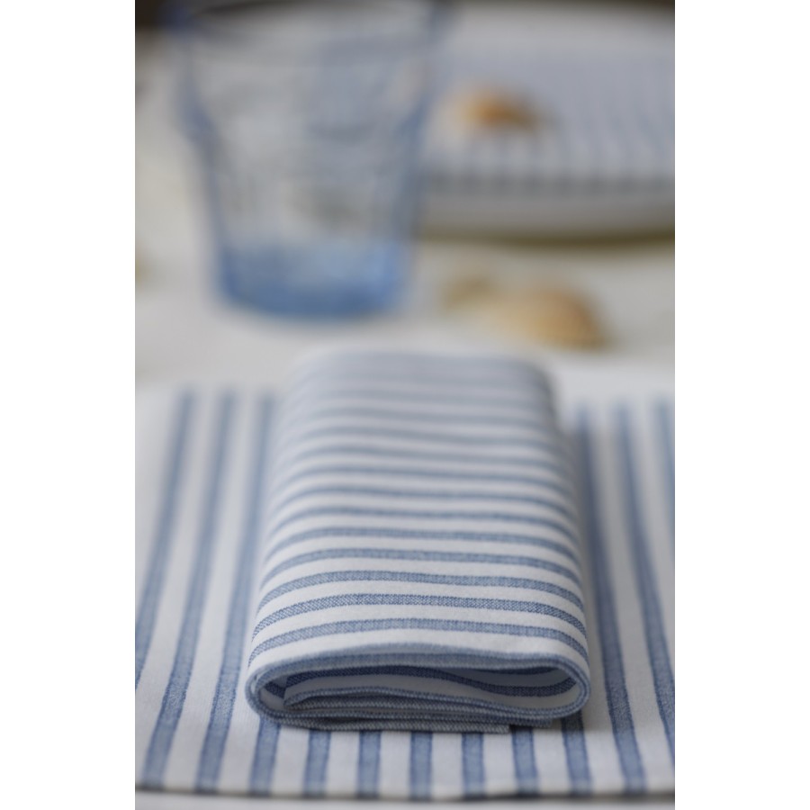 Serviette Capri Azur - 30x40 cm - Pliage 1/8