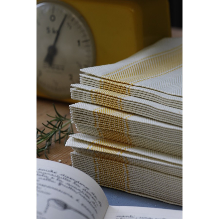 Serviette Kitchen Jaune - 30x40 cm - Pliage 1/4