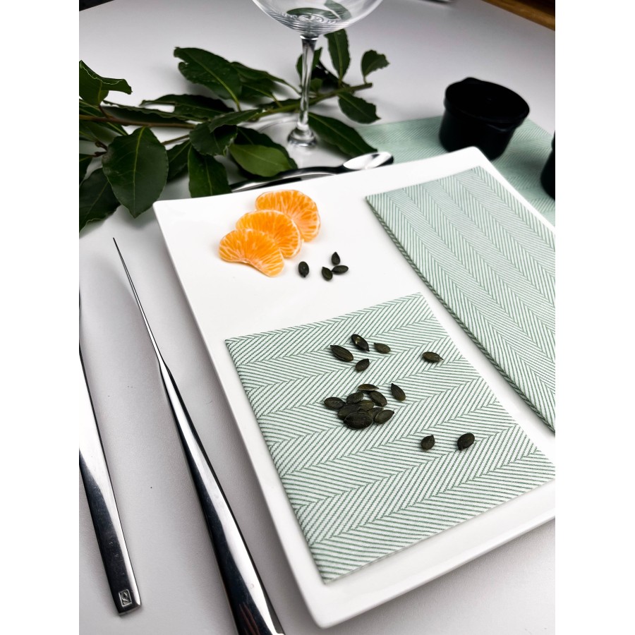 Serviette Tirolo Vert - 25x25 cm
