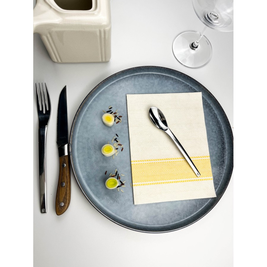 Serviette Kitchen Jaune - 30x40 cm - Pliage 1/4