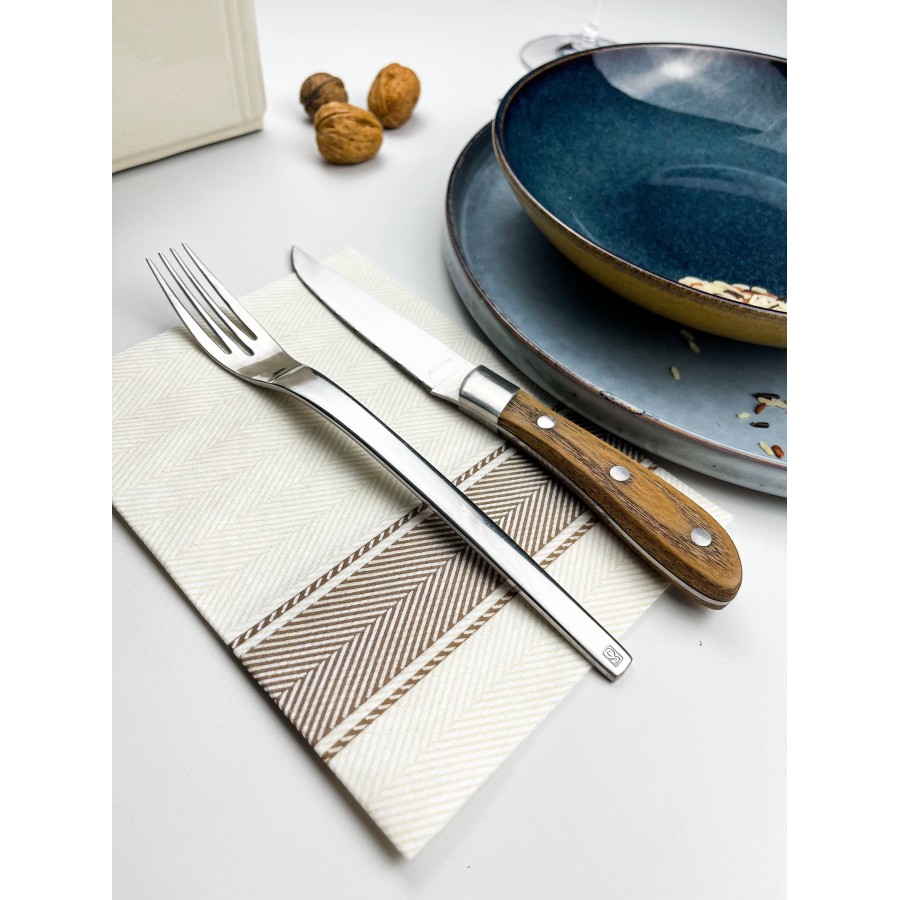 Serviette Kitchen Cacao - 30x40 cm - Pliage 1/4