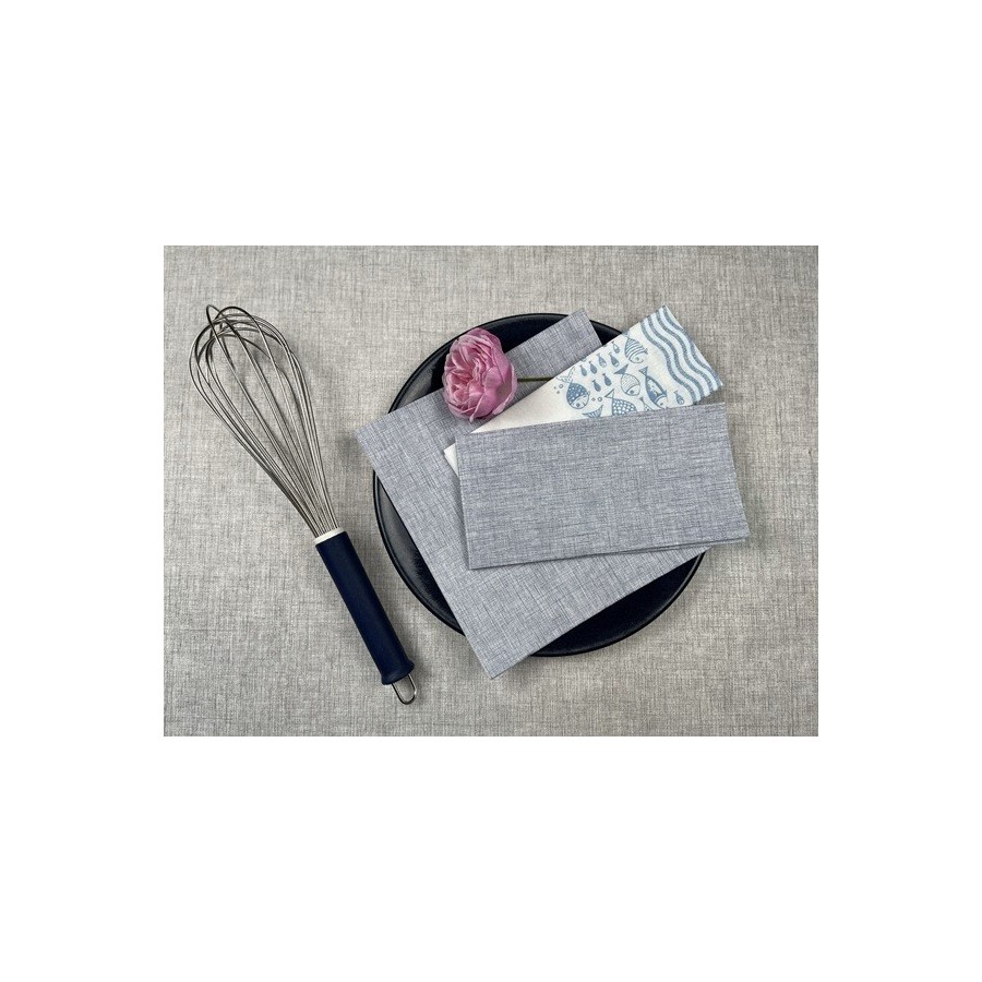 Serviette Easy Bleu - 40x40 cm - Pliage 1/8