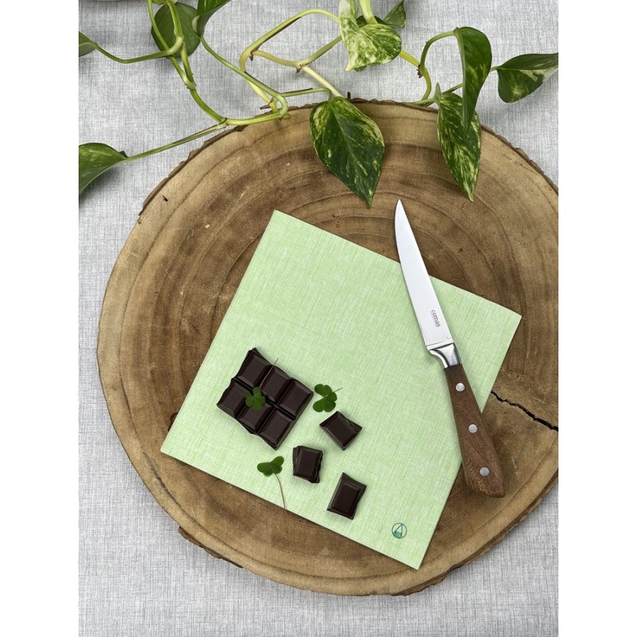 Serviette Easy BIO Vert Kiwi - 40x40 cm - Pliage 1/4