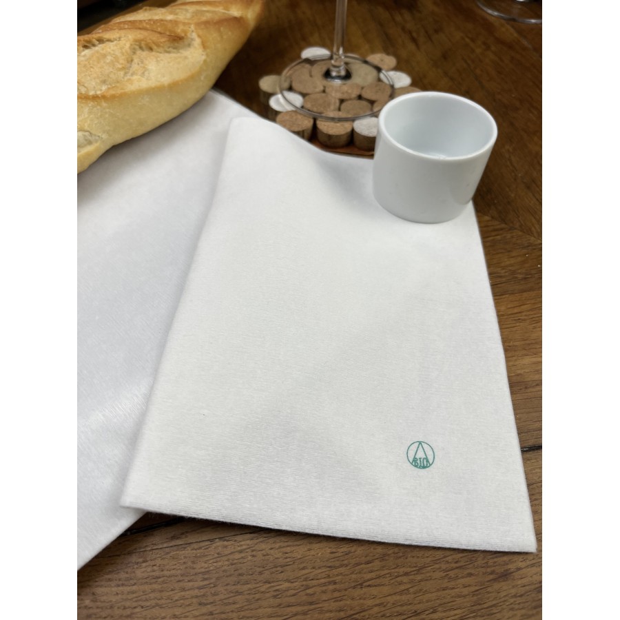 Serviette Bianco BIO - 30x40 cm - Pliage 1/4