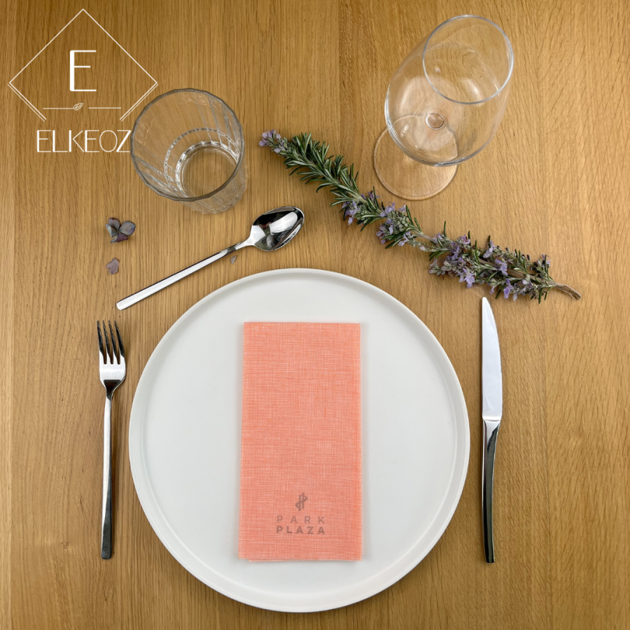 Serviette Easy Saumon - 40x40 cm - Pliage 1/8