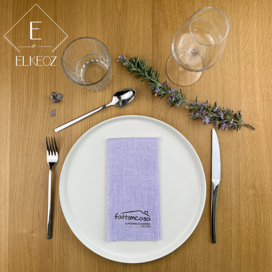 Serviette Easy Lavande - 30x40 cm - Pliage 1/6
