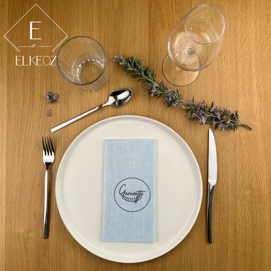 Serviette Easy Azur - 30x40 cm - Pliage 1/6