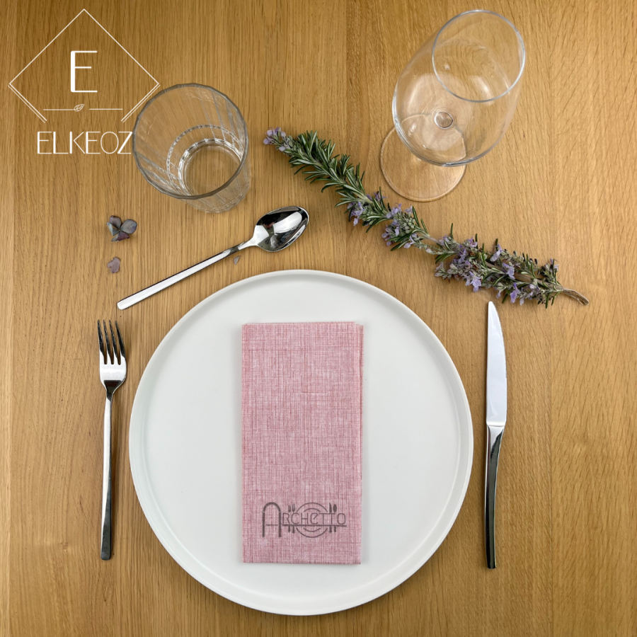 Serviette Easy Bordeaux - 40x40 cm - Pliage 1/8