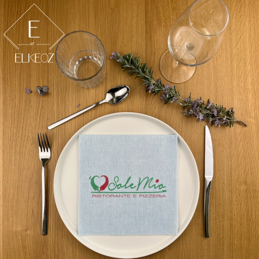 Serviette Easy Azur - 40x40 cm - Pliage 1/4